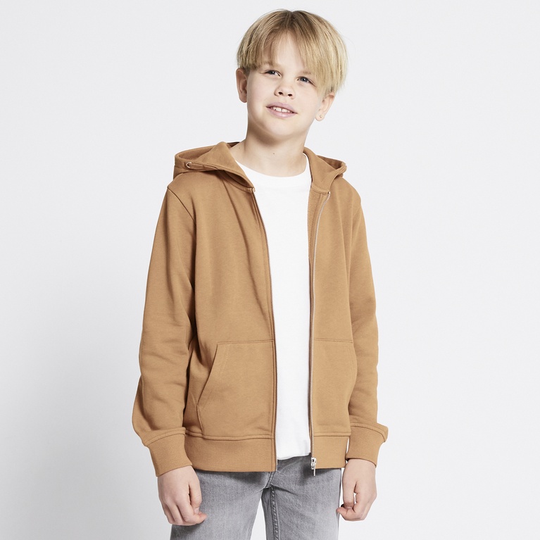 Zip hoodie "Tom star" Tobacco